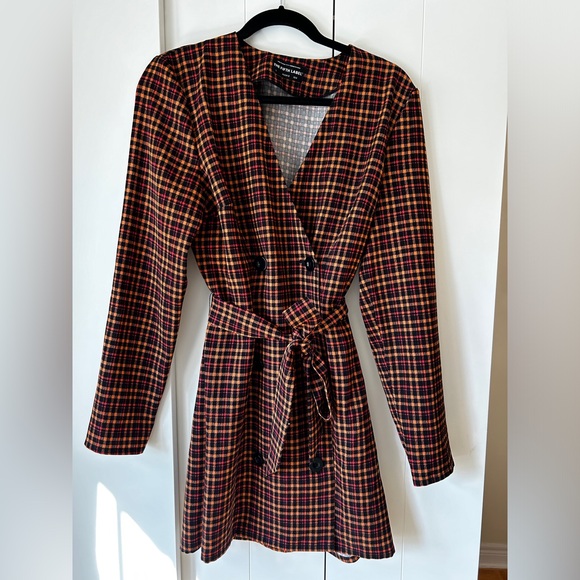 Retro Plaid fall dress never worn perfect condition - Picture 3 of 5